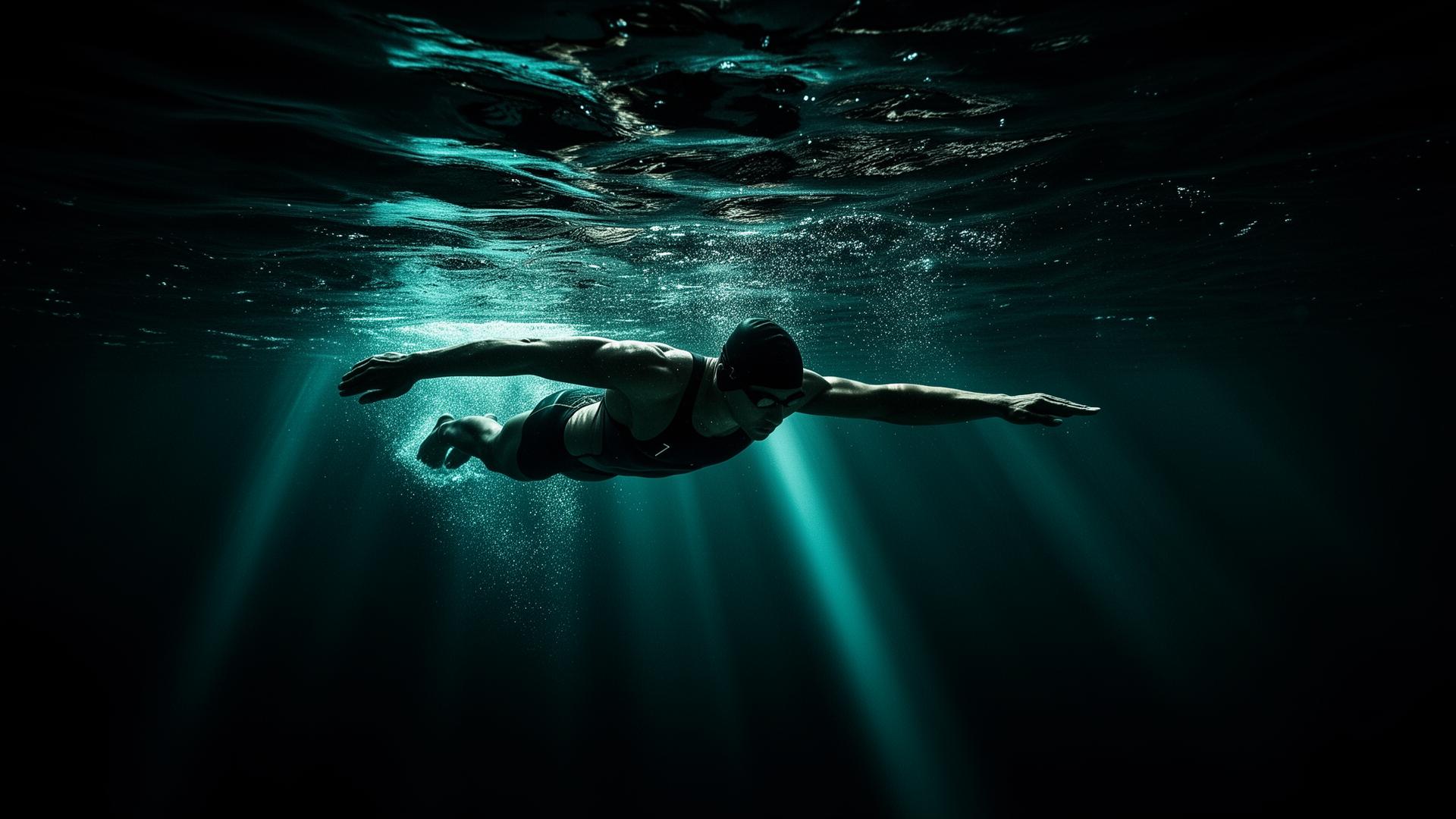 Amazi Dolphins competitive swimmer underwater